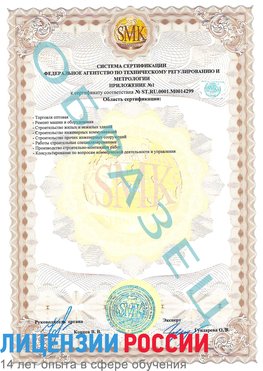 Образец сертификата соответствия (приложение) Кинешма Сертификат ISO 14001